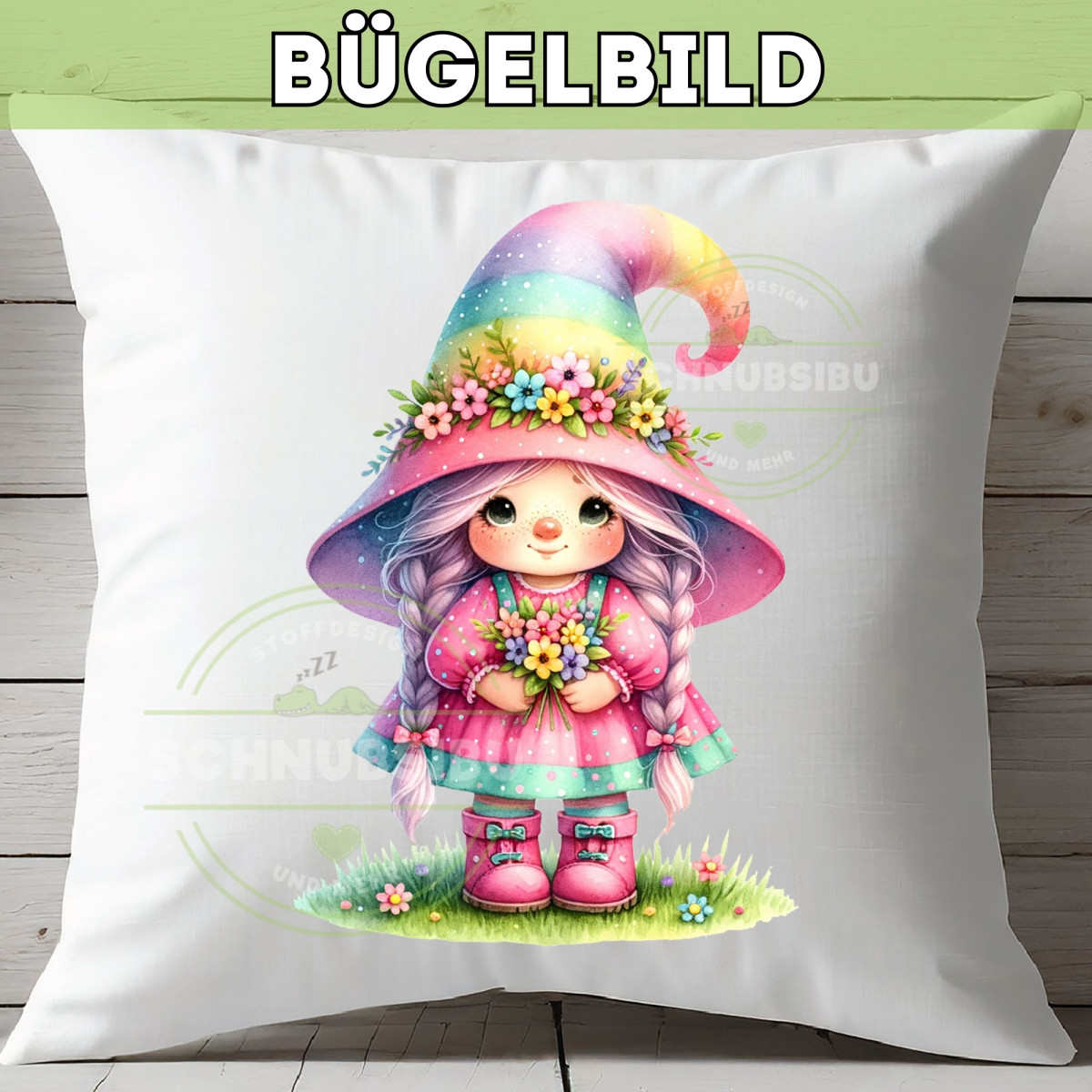 Bügelbild Wichtelkollektion - Frühlings-Mädchen